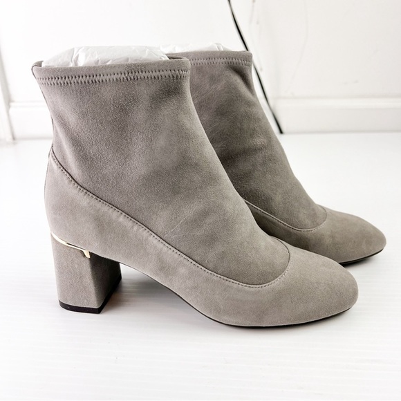 Cole Haan Ankle Boots womens 6.5 Laree Stretch Suede Grey Booties - Picture 5 of 11